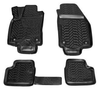 Ковры для Opel Astra Family (H) (04-14), 5 шт., выс.борт, 3D с подпятником, ТЭП, черн. ACM-PS-84 AIRLINE