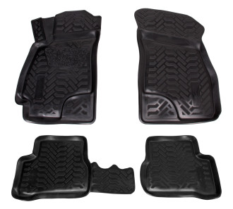 Ковры для Hyundai Accent II (00-12), 4 шт., выс.борт, 3D с подпятником, ТЭП, черн. ACM-PS-88 AIRLINE