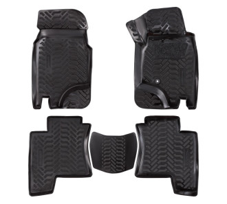 Ковры для Mitsubishi Pajero II 5D (91-) (RHD), 5 шт., выс.борт, 3D с подпятником, ТЭП, черн. ACM-PS-78 AIRLINE