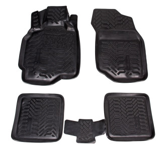 Ковры для Mitsubishi Lancer IX (03-07) 5 шт., выс.борт, 3D с подпятником, ТЭП, черн. ACM-PS-86 AIRLINE