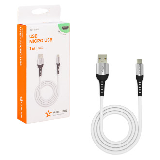 Кабель USB - micro USB 1м, белый Soft-Touch ACH-C-45 AIRLINE