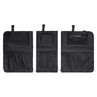 Органайзер на спинку заднего сиденья, 3/3, раздельный на молнии, с карманами, черный ADOS003 AIRLINE