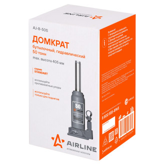 Домкрат бутылочный 50т 255-405мм AJ-B-50S AIRLINE