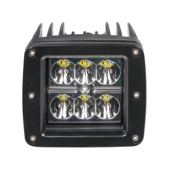 Фара светодиодная квадратная 6LED, направленный свет, 18Вт, 82х75х75мм, 12/24В ALED009 AIRLINE