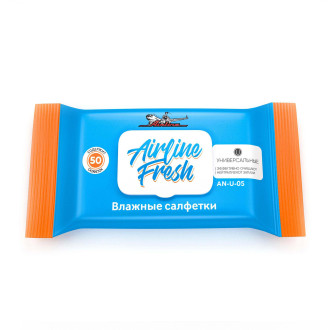Салфетки влажные универсальные с пласт. клапаном (50 шт.) AN-U-05 AIRLINE