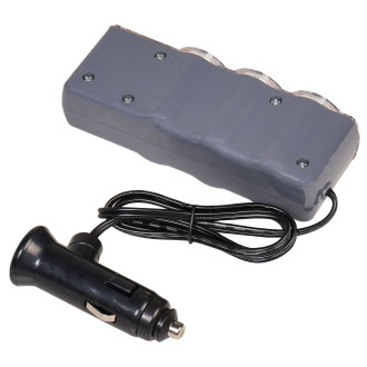 Прикуриватель-разветвитель 3 гнезда + USB (оранжевый) ASP-3U-03 AIRLINE