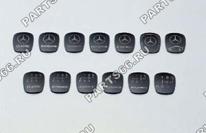 Badges for shift and selector levers (set of ten) for B6 681 8001 - B6 681 8089, Badges for shift/selector levers