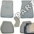К-т ковриков 3D с бортиками, 3-х слойные, прорез металл подпятник, (4шт) AUDI A6 '03-(серый)