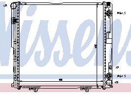 W124 РАДИАТОР ОХЛАЖДЕН (NISSENS) (см.каталог)