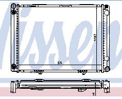 W201 РАДИАТОР ОХЛАЖДЕН (NISSENS) (NRF) (см.каталог)