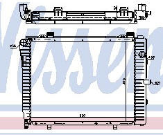 W202 РАДИАТОР ОХЛАЖДЕН (NISSENS) (NRF) (GERI) (см.каталог)