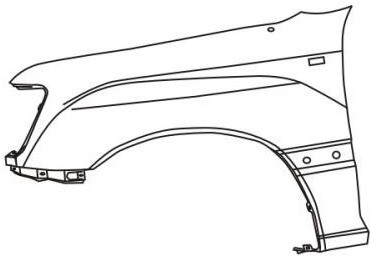 LANDCRUISER КРЫЛО ПЕРЕДН ЛЕВ С ОТВ П/ПОВТОРИТЕЛЬ П/МОЛДИНГ П/АНТЕННУ