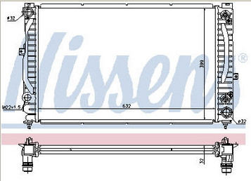 AUDI A4 {A6 97-/PASSAT 00-} РАДИАТОР ОХЛАЖДЕН (NISSENS) (AVA) (см.каталог)