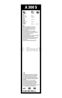Комплект стеклоочистителей Bosch Aerotwin RLE A 300 S