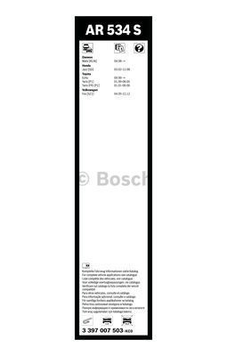Комплект стеклоочистителей Bosch Aerotwin AR 534 S