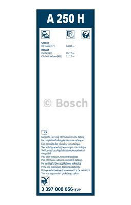 Щетка стеклоочистителя Bosch Aerotwin Rear A 250 H