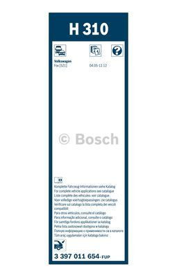 Щетка стеклоочистителя Bosch Rear H 309
