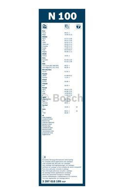 Щетка стеклоочистителя Bosch Twin N100