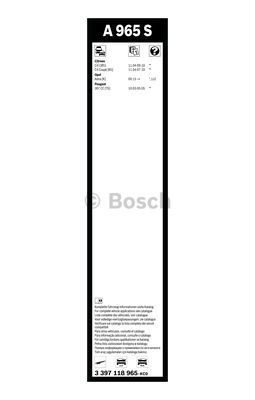 Комплект стеклоочистителей Bosch Aerotwin A 965 S