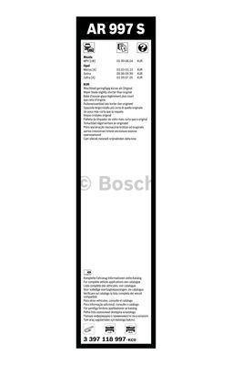 Комплект стеклоочистителей Bosch Aerotwin AR 997 S