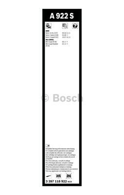 Комплект стеклоочистителей Bosch Aerotwin A 922 S