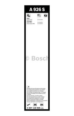 Комплект стеклоочистителей Bosch Aerotwin RLE A 926 S