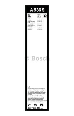 Комплект стеклоочистителей Bosch Aerotwin A 936 S