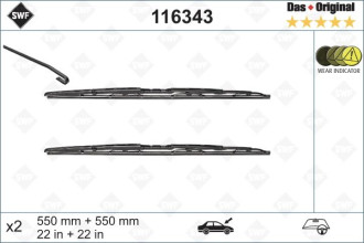 Комплект стеклоочистителей SWF Standard x2 343