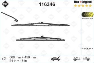 Комплект стеклоочистителей SWF Standard x2 346