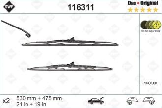 Комплект стеклоочистителей SWF Standard x2 311