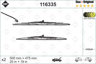 Комплект стеклоочистителей SWF Standard x2 335