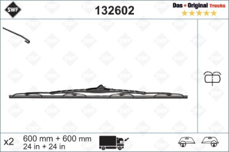 Комплект стеклоочистителей SWF Truck wiper blade 602
