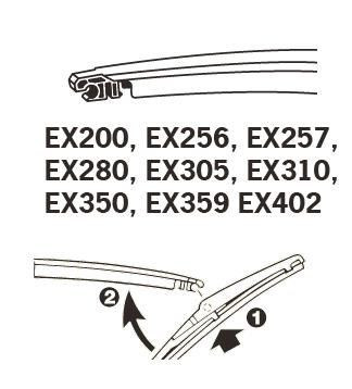 Щетка стеклоочистителя задняя Trico ExactFit EX402