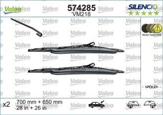 Комплект стеклоочистителей Valeo Silencio Performance KIT x2 VM218