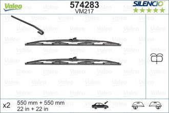 Комплект стеклоочистителей Valeo Silencio Performance KIT x2 VM217
