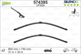 Комплект стеклоочистителей Valeo Silencio X-TRM OE VM450