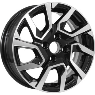 KD1420 R14x5.5 4x100 ET40 CB54.1 Black_Front_Polished