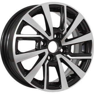 KD1430 R14x5.5 4x100 ET40 CB60.1 Black_Front_Polished