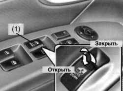 Кнопка управления стеклоподъемниками