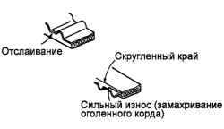 Износ боковой поверхности