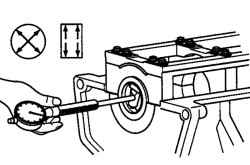 Измерение внутренних диаметров отверстий под коренные подшипники