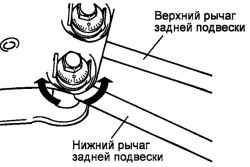 Регулировка нижнего рычага подвески посредством вращения кулачкового болта