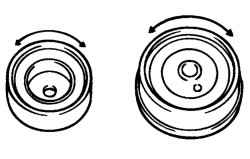 Проверка плавности вращения ролика натяжителя ремня привода ГРМ
