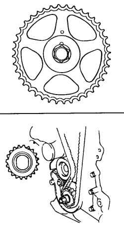 Установка звездочки распределительного вала