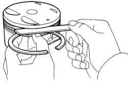 Проверка торцевого зазора компрессионного кольца