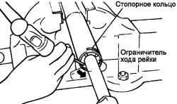 Снятие стопорного кольца
