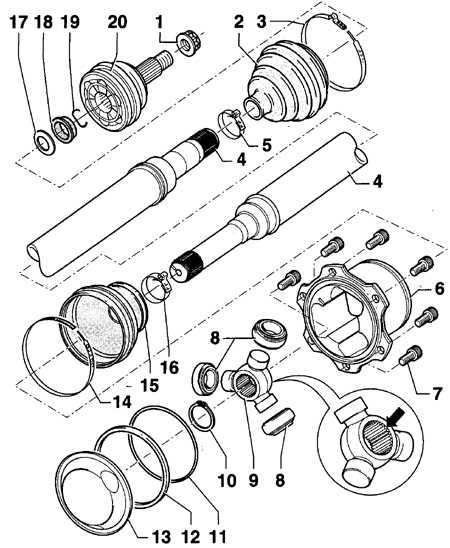  Снятие и установка приводного вала Volkswagen Golf IV