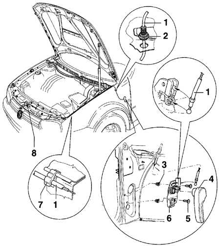  Замок капота Volkswagen Golf IV