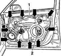  Снятие и установка кронштейна двери Volkswagen Golf IV