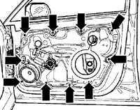 Снятие и установка кронштейна двери Volkswagen Golf IV